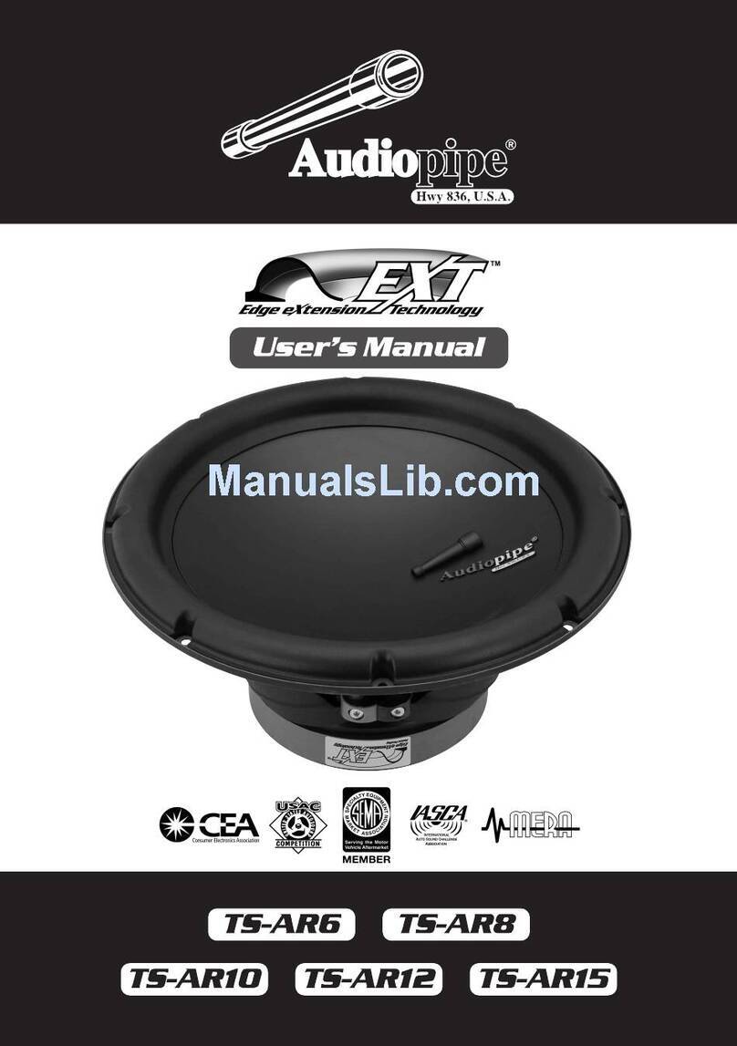Audiopipe TS-AR6 User manual
