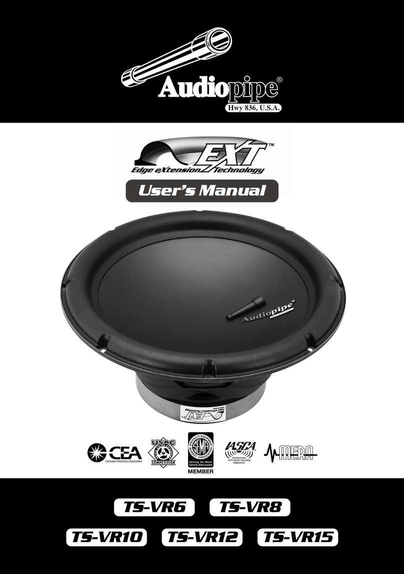 Audiopipe TS-VR6 User manual