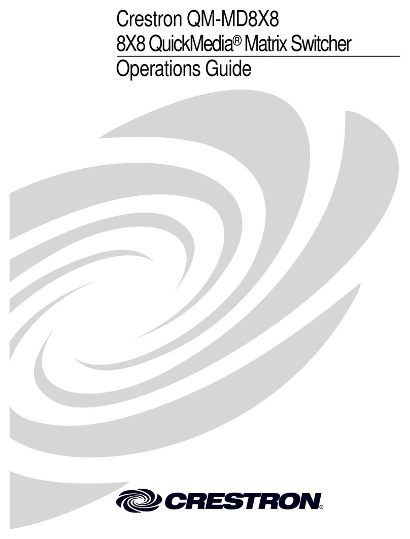 Crestron QuickMedia QM-MD8X8 Operation guide