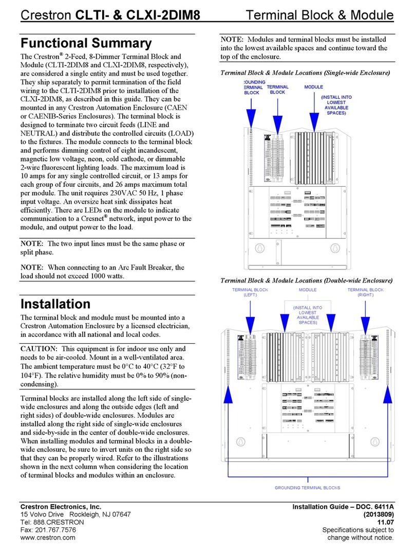 Crestron CLTI- Instruction and safety manual