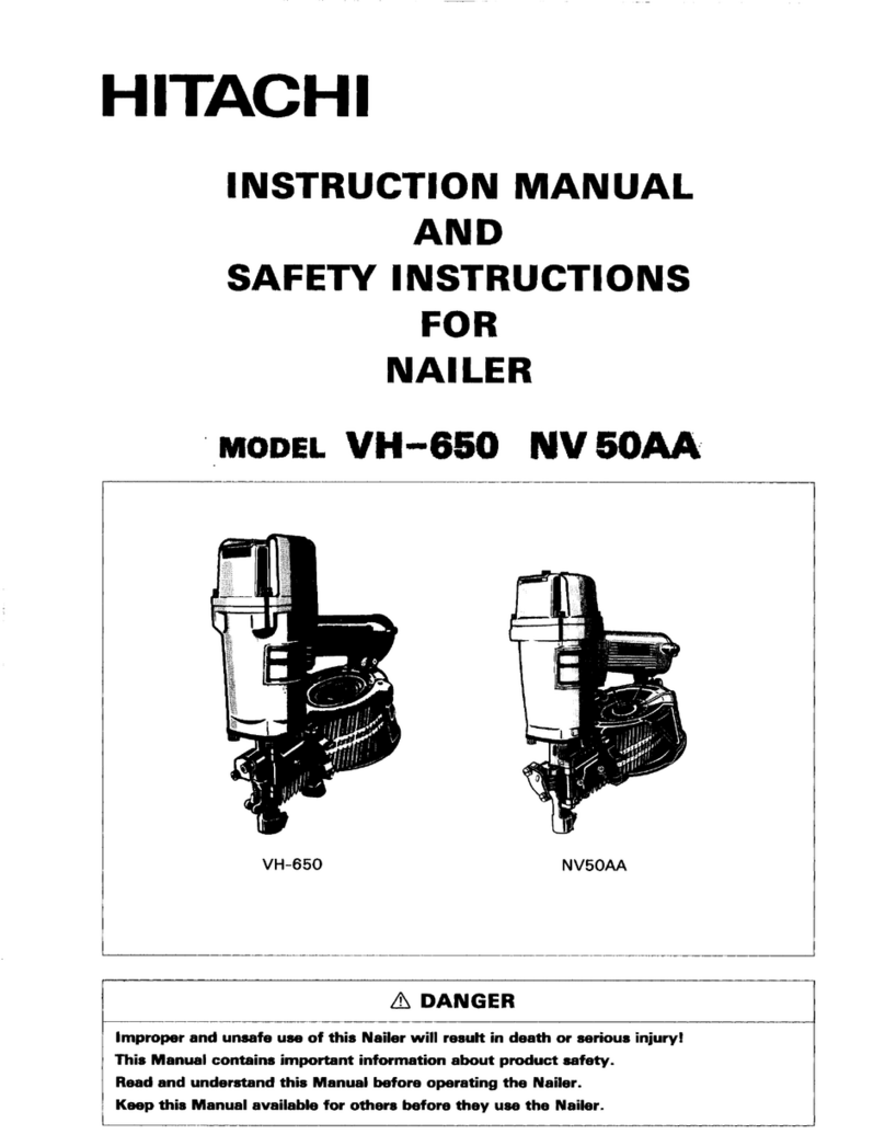 Hitachi VH650 - Fencing Nailer, Full Head Instruction manual and safety instructions Hitachi VH650 - Fencing Nailer, Full Head Instruction manual and safety instructions