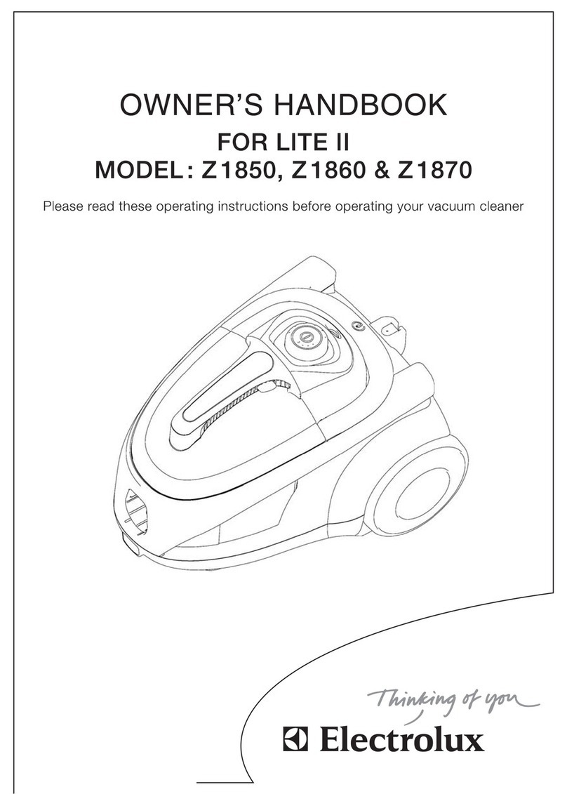 Electrolux Lite II Z1850 Owner's handbook