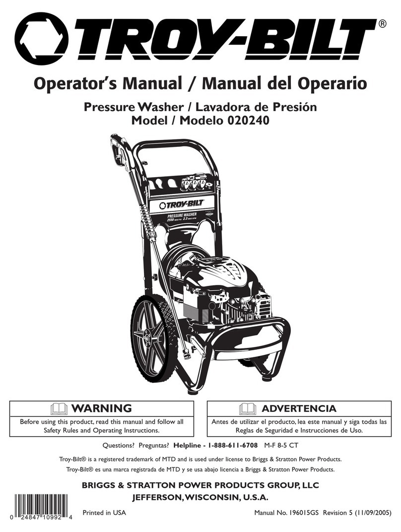 Troy-Bilt 20240 owner's manual