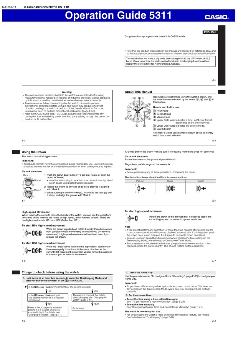Casio 5311 User manual