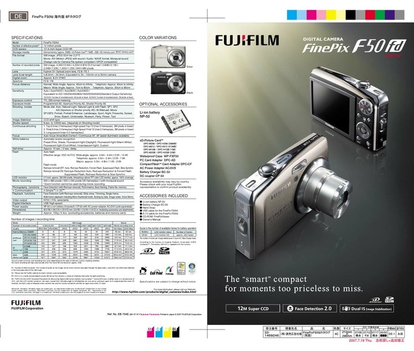 FujiFilm FinePix F50fd Specifications