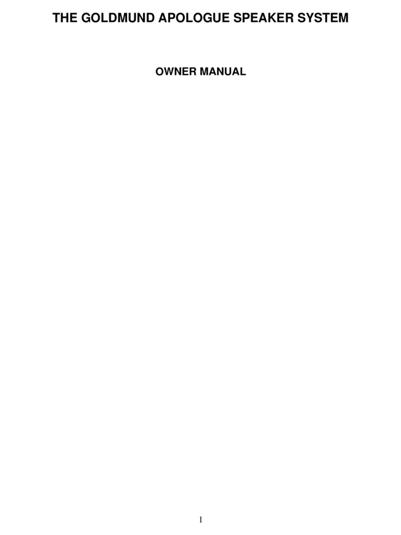 Goldmund APOLOGUE User manual