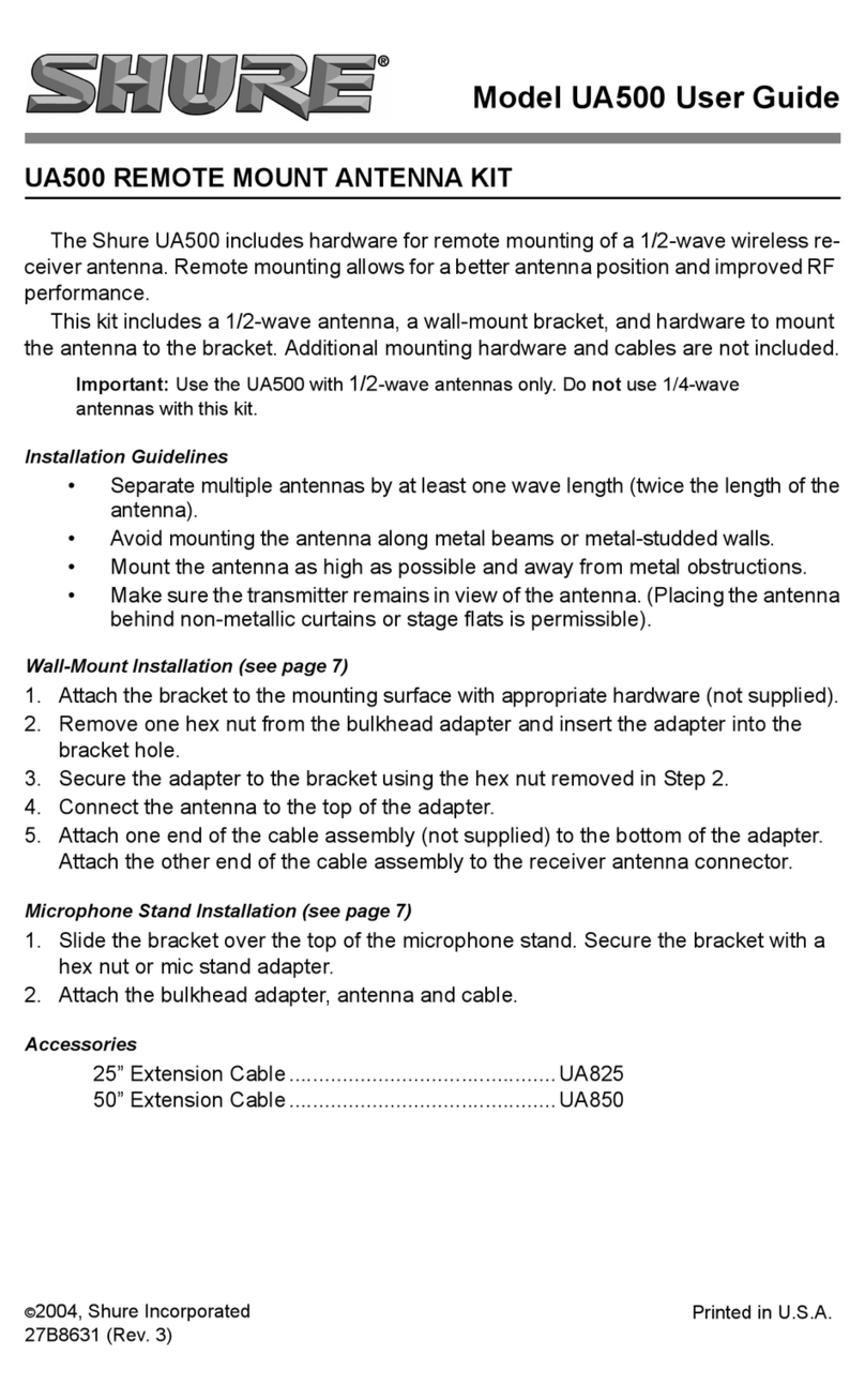 Shure UA500 user guide