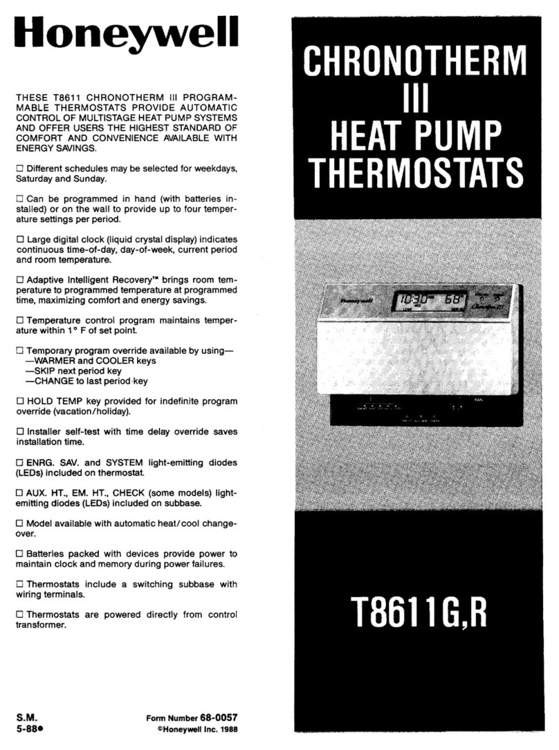 Honeywell T8611G Chmnothern IV User manual