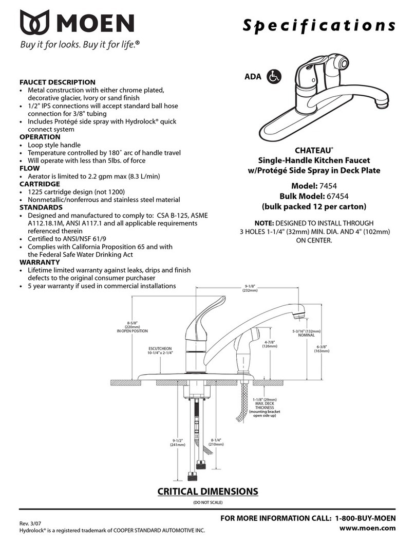 Moen CHATEAU 7454 Specifications