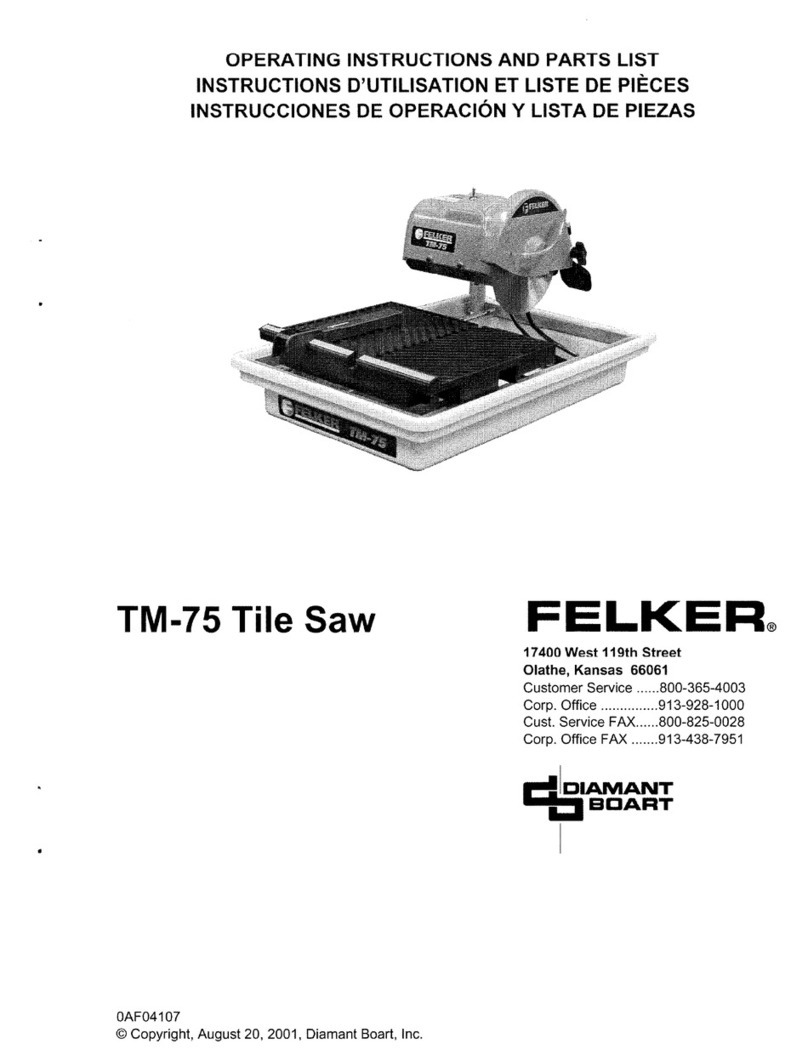 Felker TM-75 operating instructions