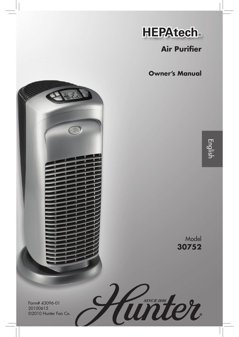 Hunter HEPAtech 30752 User manual