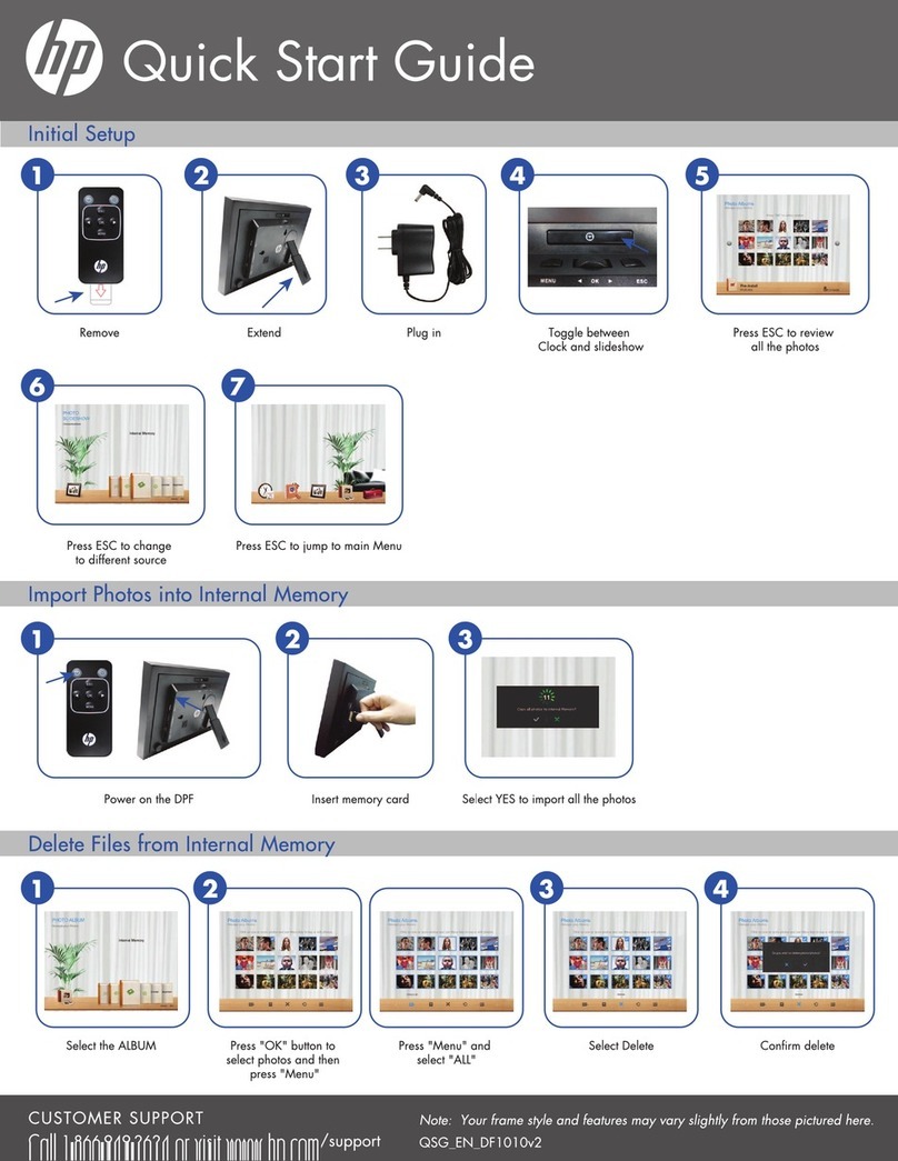 HP Digital Photo Frame User manual