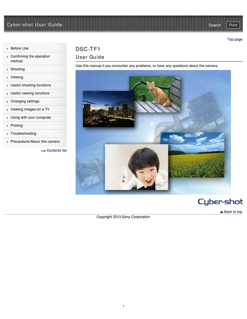 Sony Cyber-shot DSC-TF1 User manual