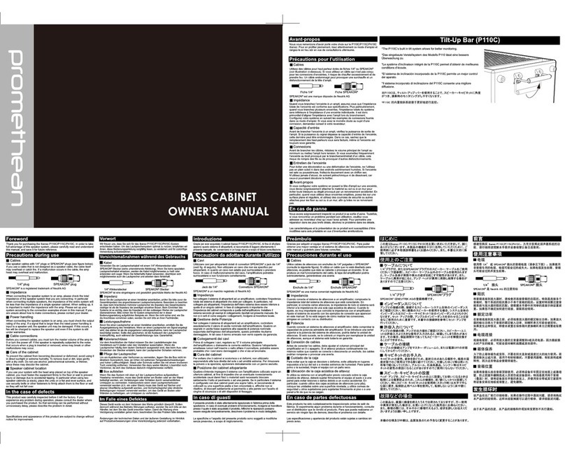 Ibanez Promethean P110C User manual