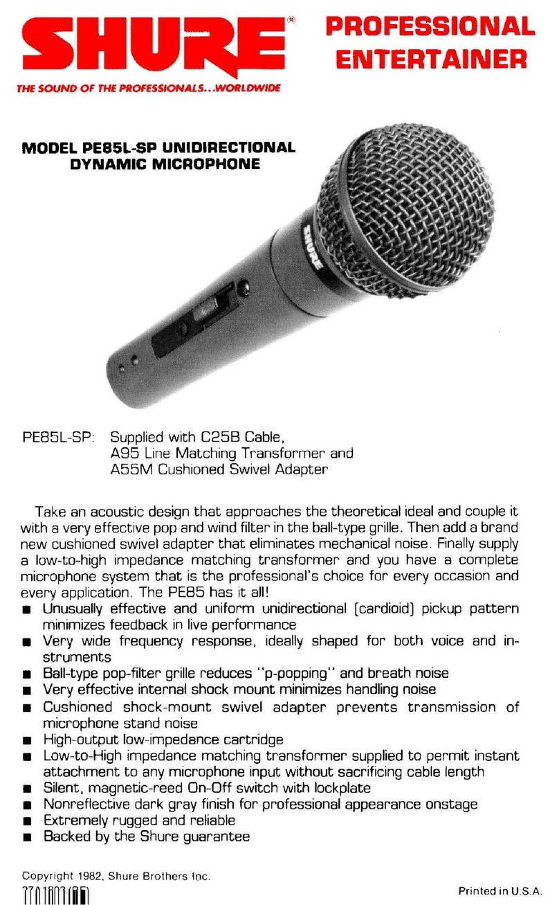 Shure PEISL-SP User manual