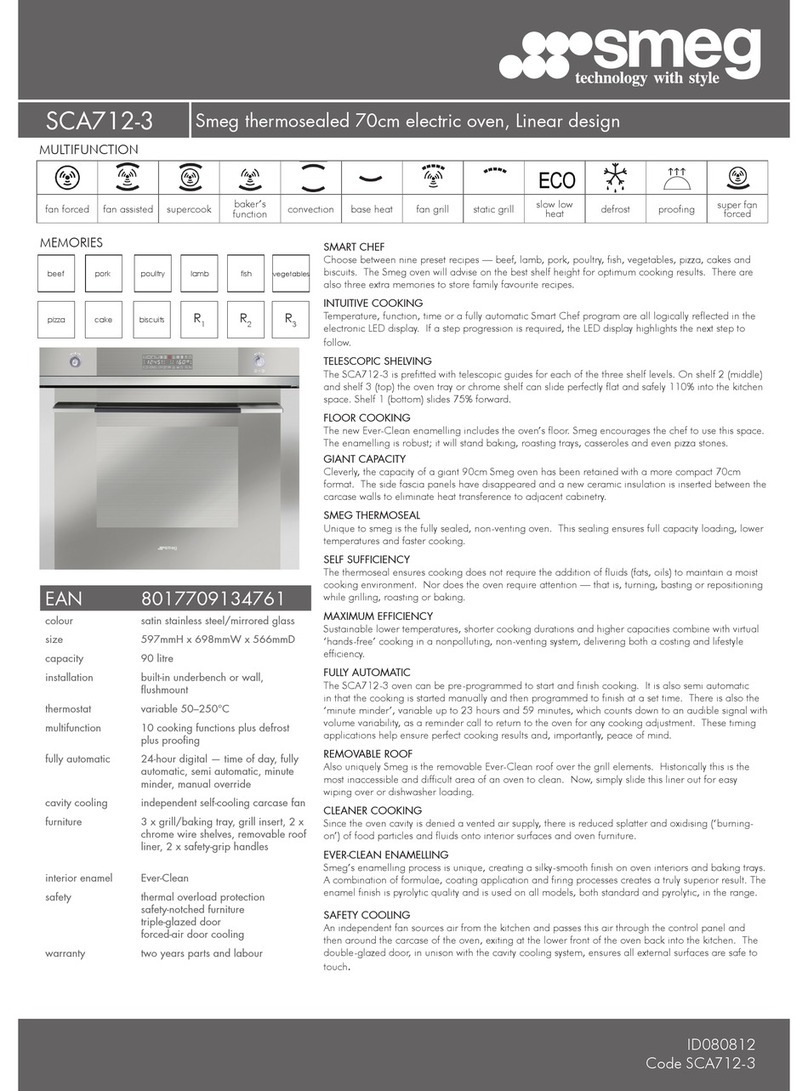 Smeg SCA712-3 specification