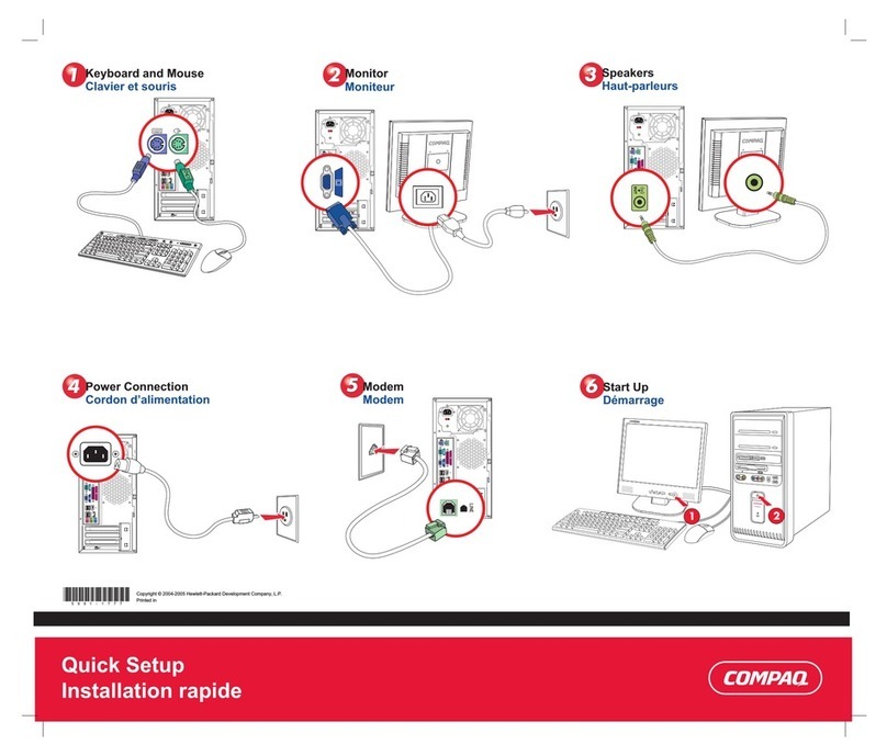 Compaq Personal Computer Specification sheet Compaq Personal Computer Specification sheet