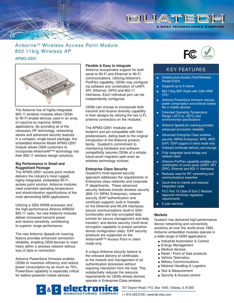 Quatech APMG-Q551 Specifications