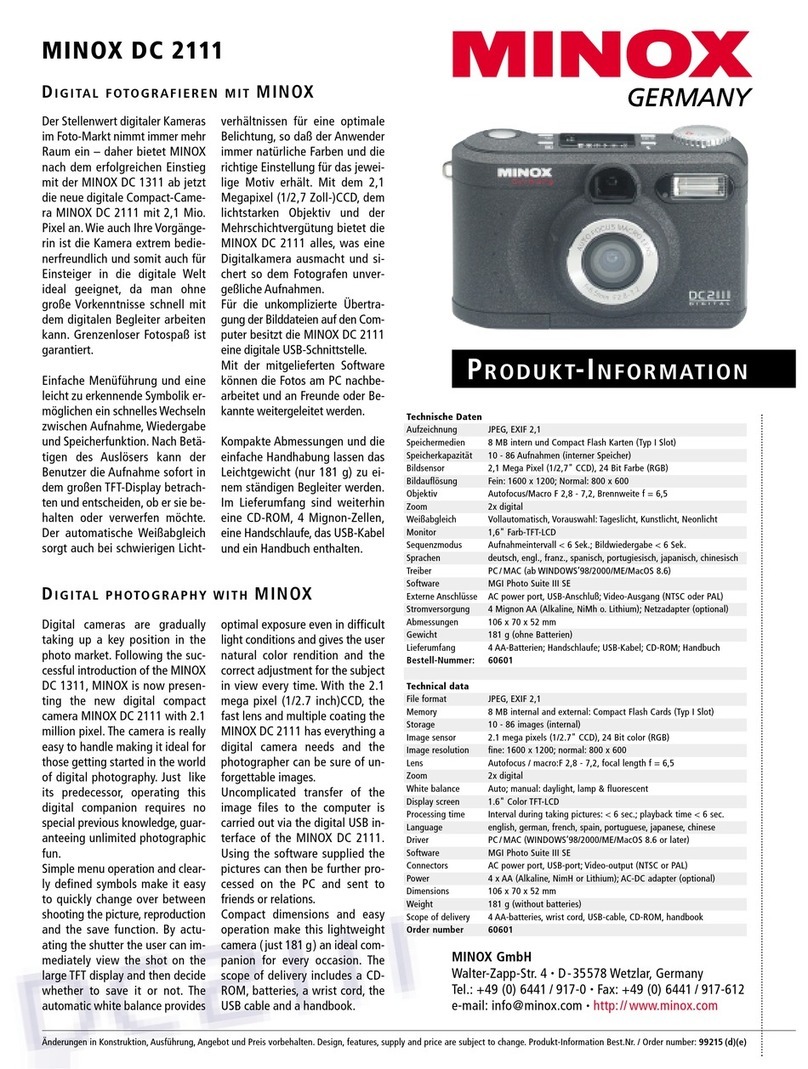 Minox DC 2111 User manual Minox DC 2111 User manual