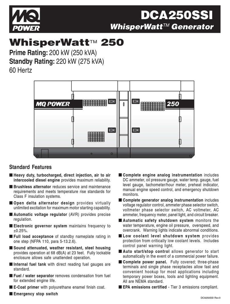 MQ Power WhisperWatt DCA250SSI User manual