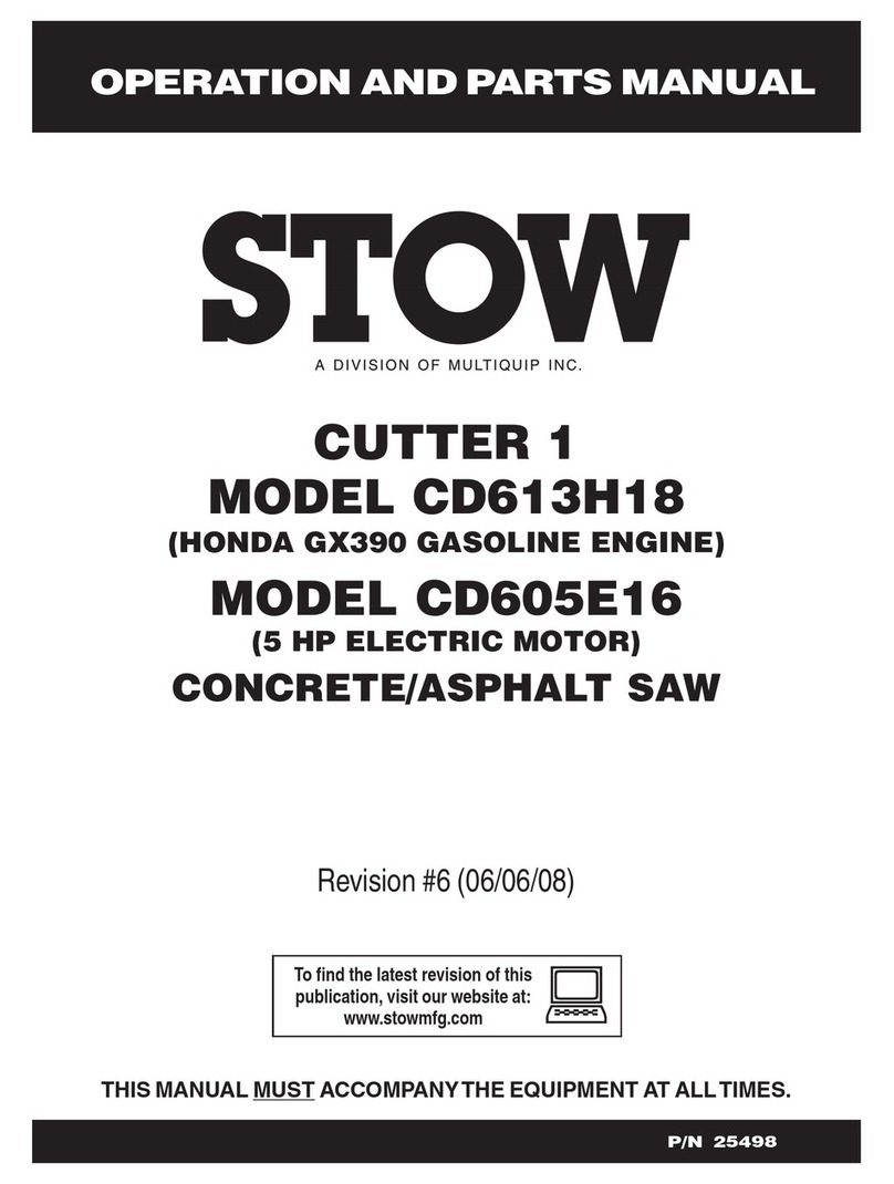 Stow CD613H18 Operation and parts manual