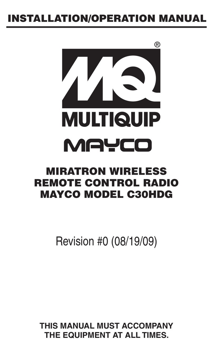 MULTIQUIP Mayco C30HDG Installation & operation manual