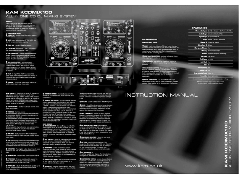 KAM KCD MIX100 instruction manual