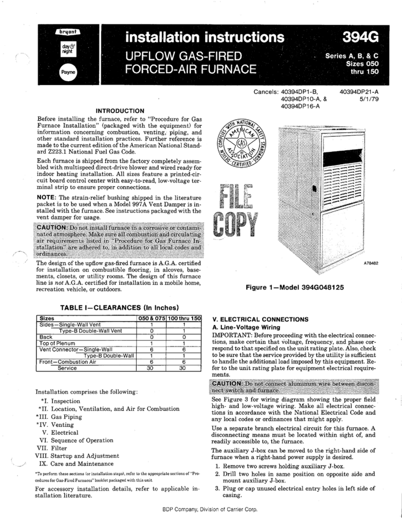 Payne 394G User manual