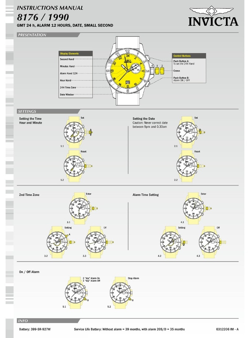 Invicta 8176 instruction manual