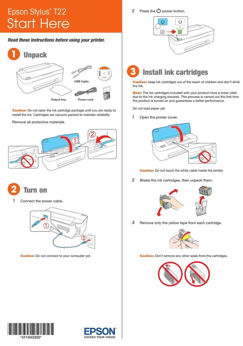 Epson Stylus T22 Instruction Manual