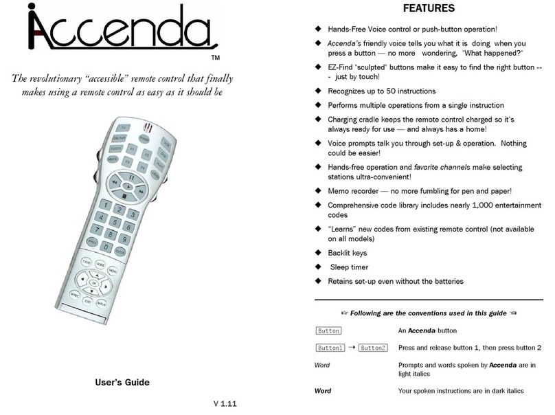 Innotech Accenda User manual