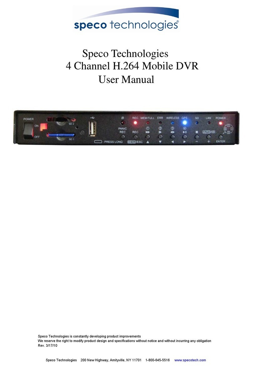 Speco DVRM42 User manual