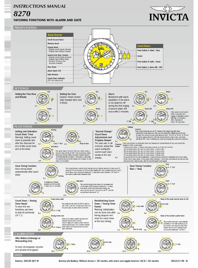 Invicta 8270 instruction manual