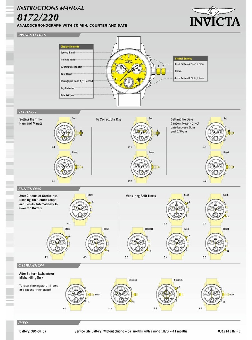 Invicta 8172/220 instruction manual