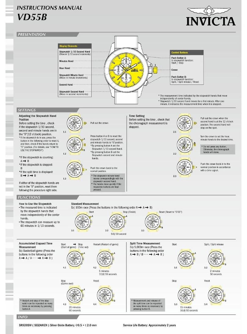 Invicta VD55B User manual Invicta VD55B User manual