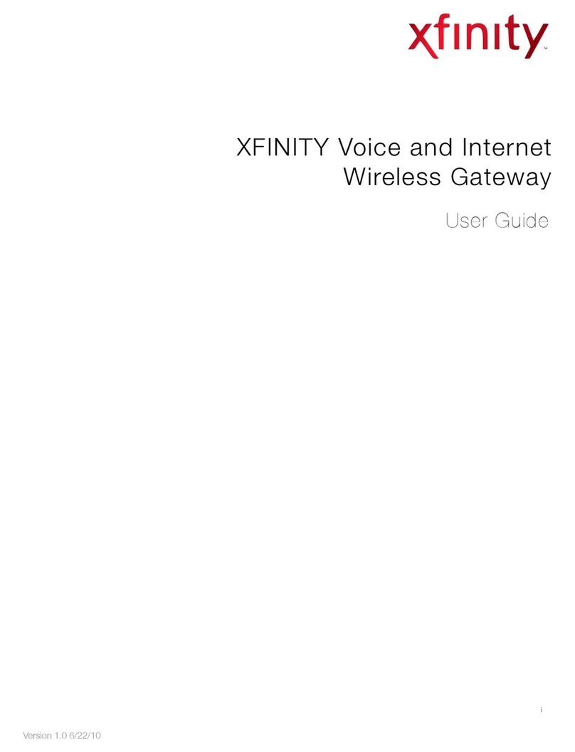 Comcast WIRELESS GATEWAY user guide