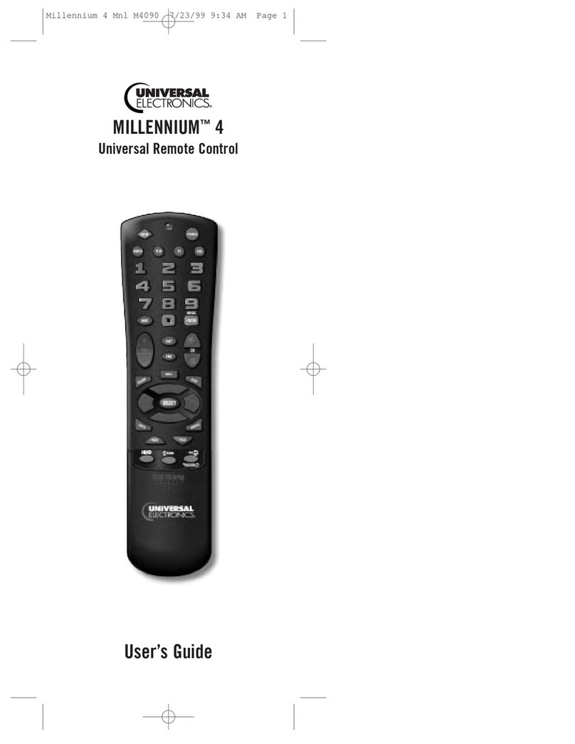 Universal Electronics Millenium 4 User manual