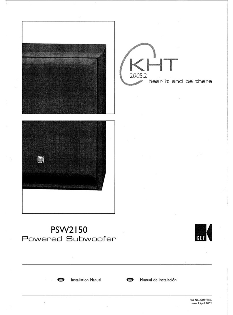 KEF PSW2150 User manual