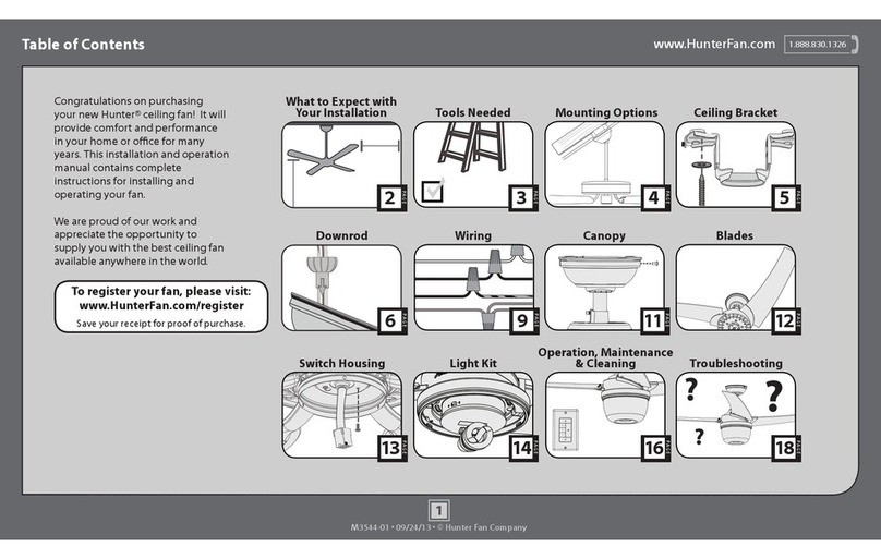 Hunter M3544-01 User manual