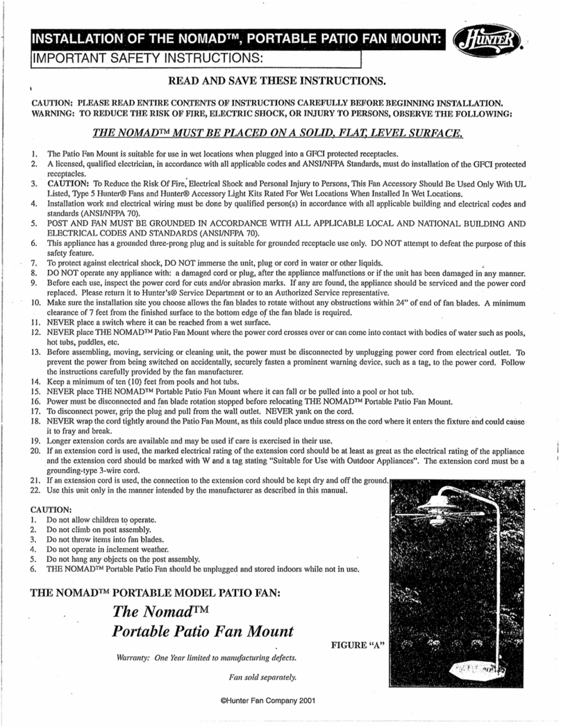 Hunter Nomad User manual