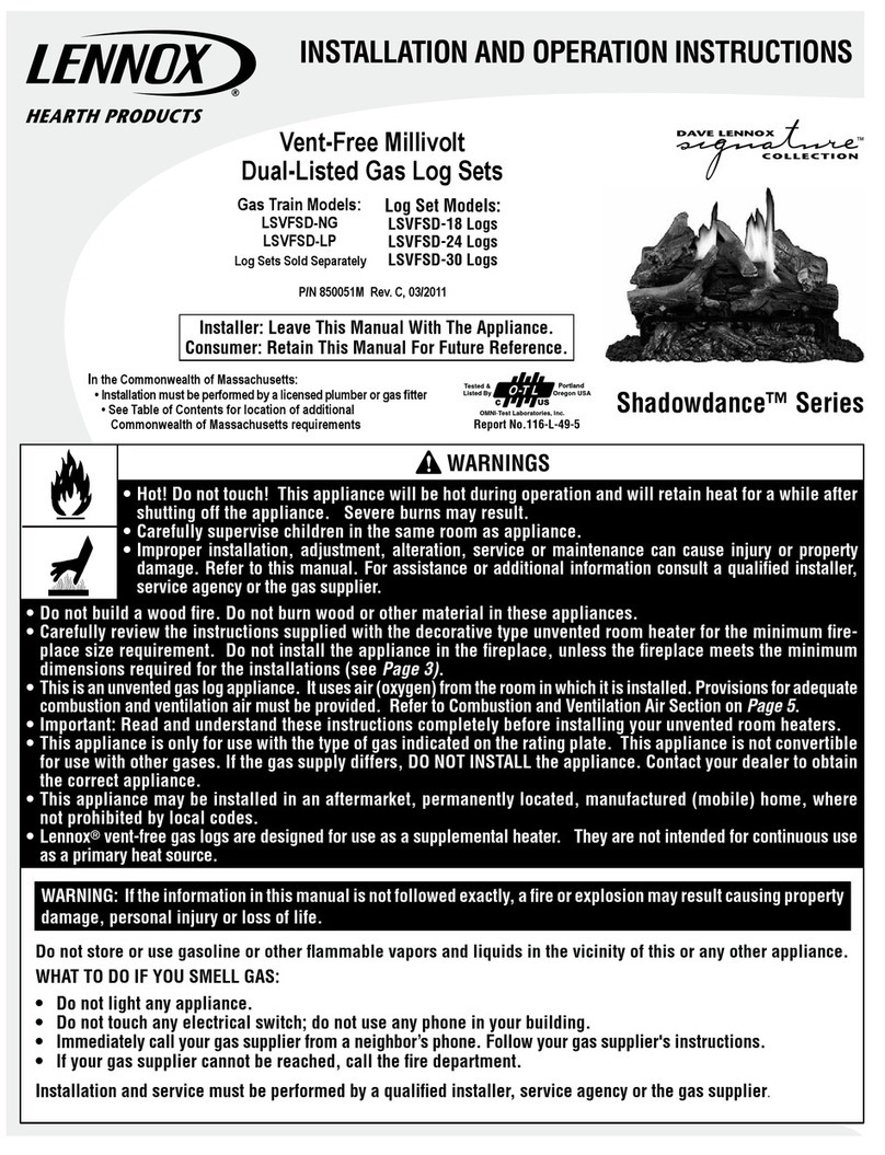 Lennox Shadowdance LSVFSD-18 User manual