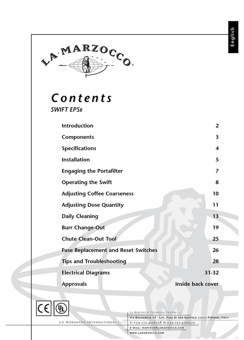 La Marzocco SWIFT EPSB User manual La Marzocco SWIFT EPSB User manual