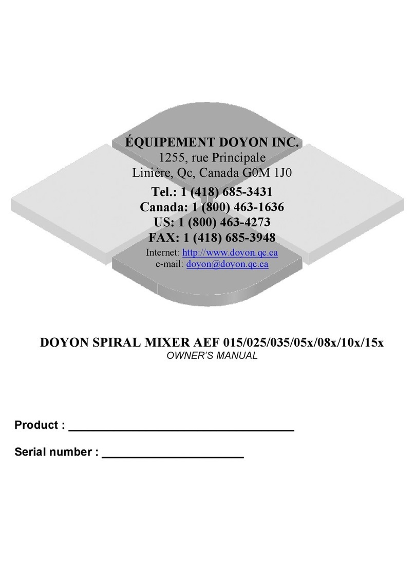 Doyon AEF015 owner's manual