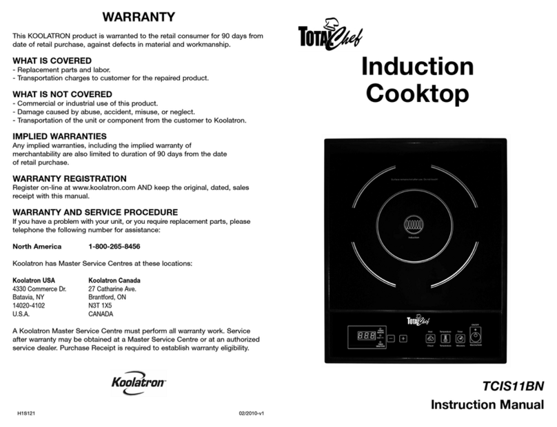 Koolatron Total Chef TCIS11BN instruction manual