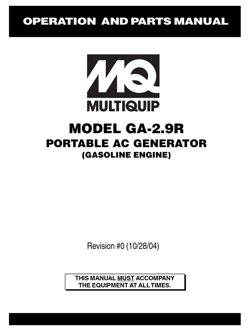 MULTIQUIP GA-2.9R Operation and parts manual MULTIQUIP GA-2.9R Operation and parts manual