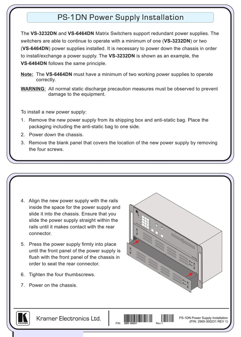 Kramer PS-1DN Assembly instructions