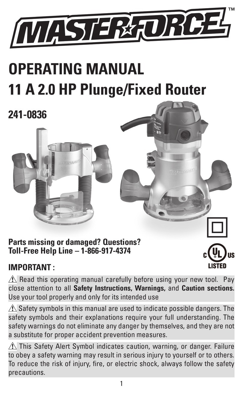 MasterForce 241-0836 operating manual