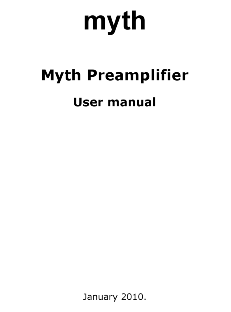 Myth myth preamplifier user manual