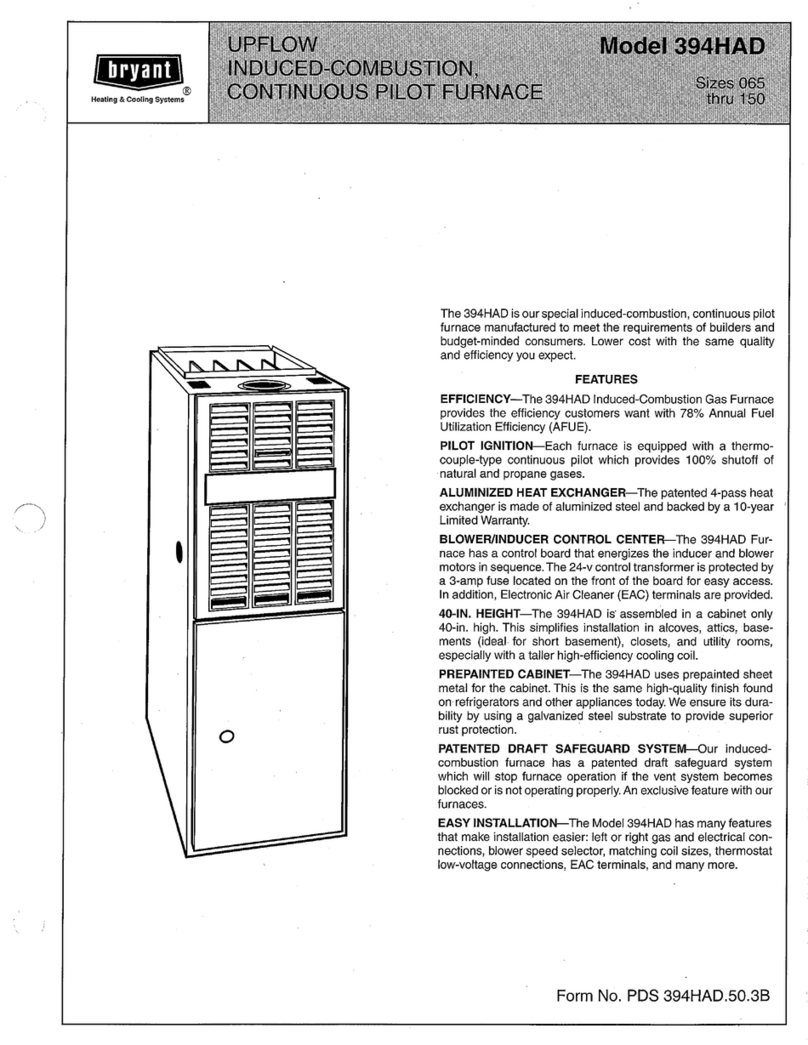 Bryant 394HAD User manual