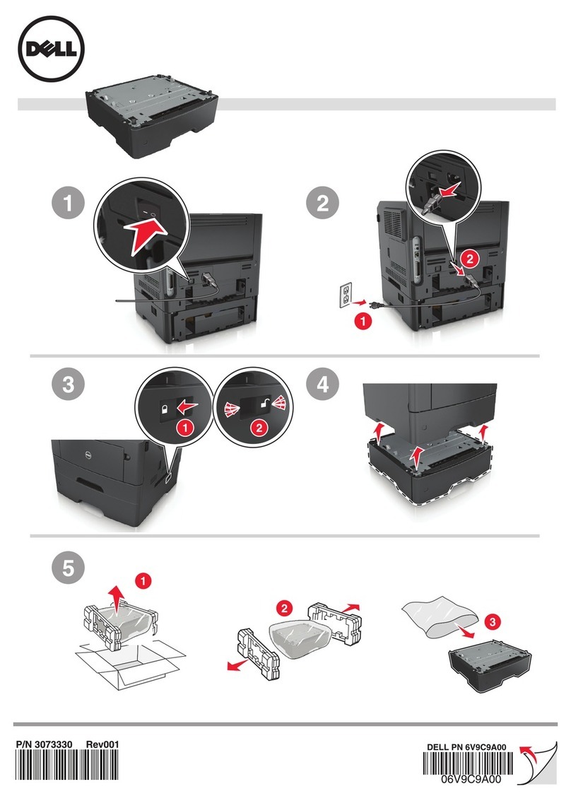 Dell B3460DN Mono Laser Quick reference guide